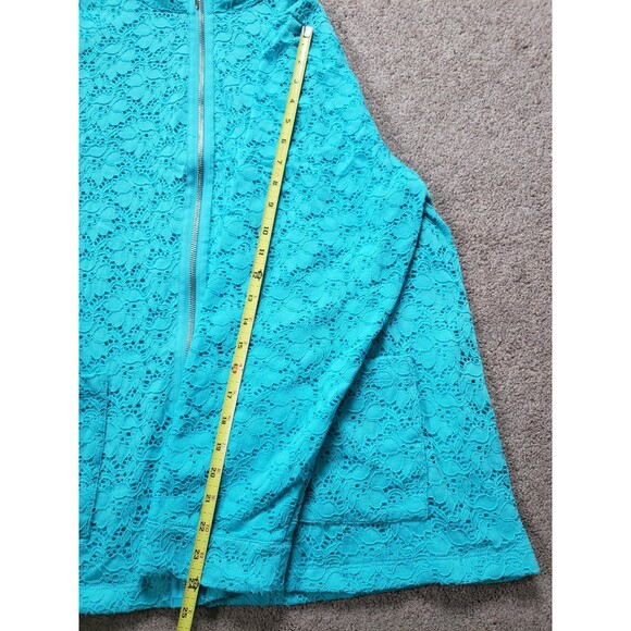 Denim & Co. Women's Lot Of 2 Lace Overlay Full Zip Jackets Purple/Blue Size 2X - Picture 8 of 15